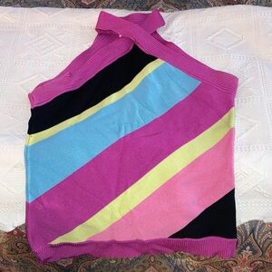 CACTIE CROSS TOP WOMENS GOOD CONDITION! RAINBOW